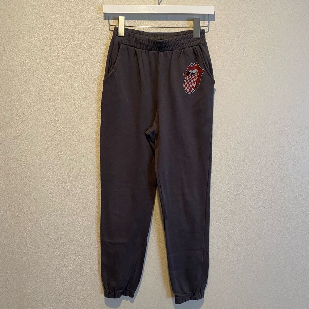 The Rolling Stones sweatpants size XS loungewear gray band‎
